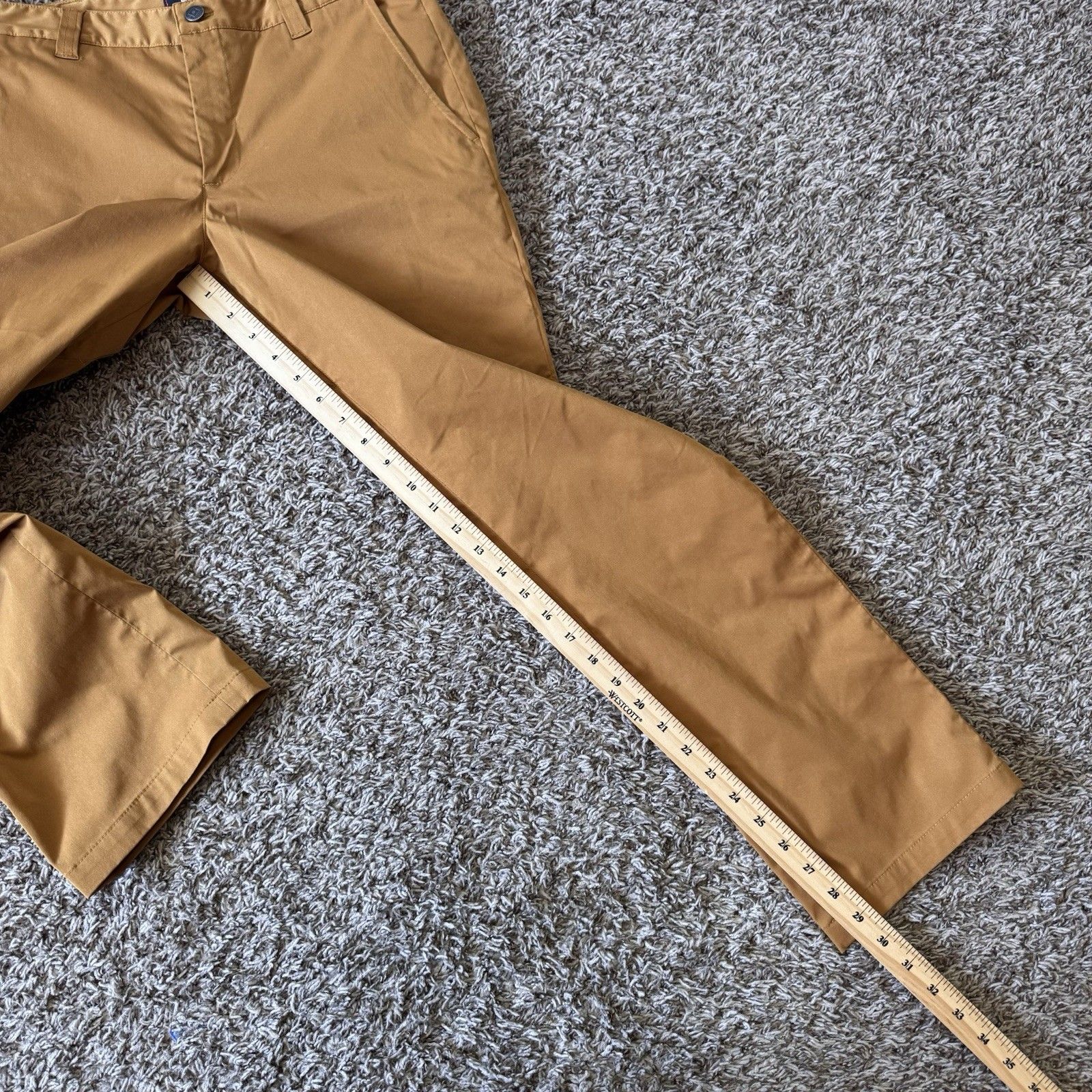 Bluffworks Chino Pants Mens 32x30 Yellow Tan Regular Fit Travel Technical Gorp — image 7 of 7
